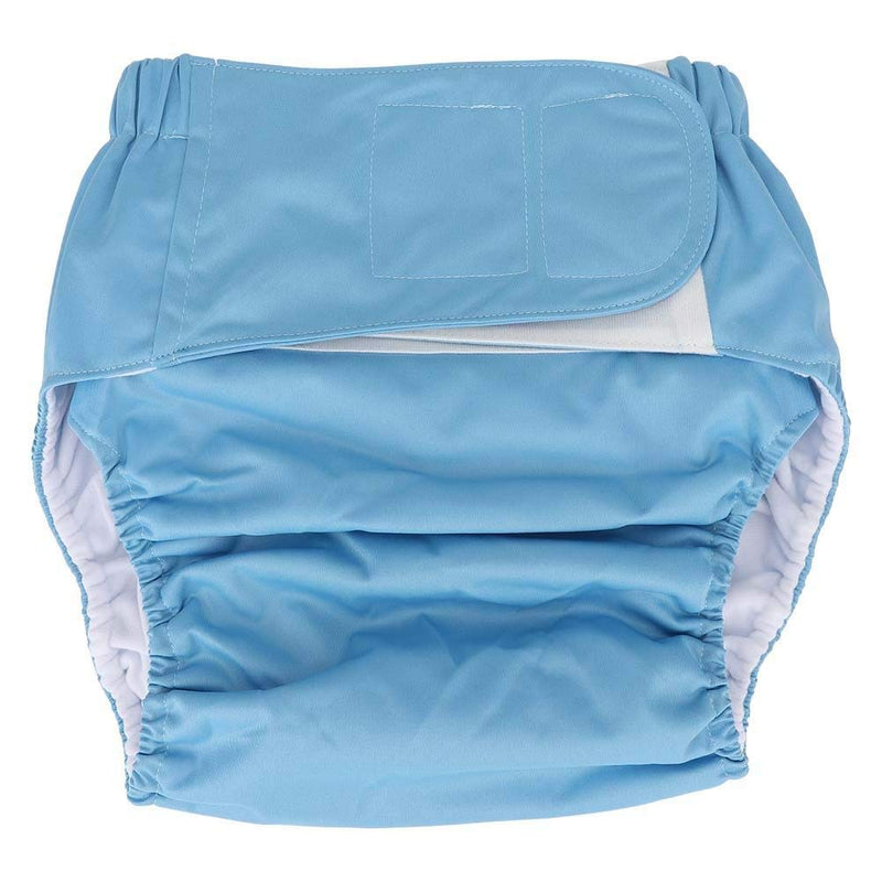 [Australia] - Adult Cloth Diaper, Waterproof & Reusable Elderly Incontinence Protection Nappies Underwear with Maximum Absorbency for Men or Women, Waist: 19.7-49.9inch(Blue) Blue 