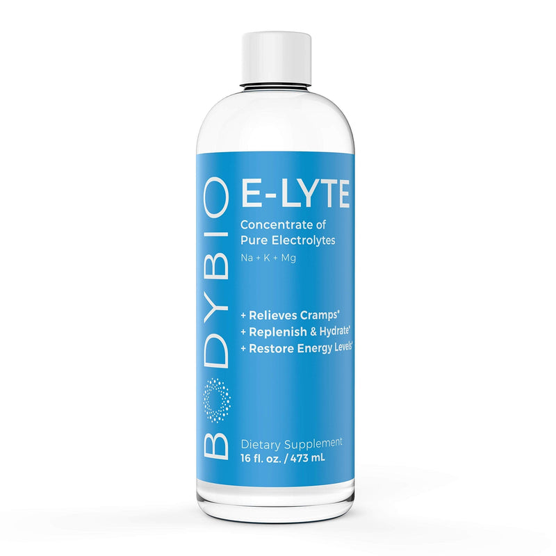 [Australia] - BodyBio Electrolytes for Hydration 16 Oz Concentrate 64 Servings No Sugar Keto Dehydration Recovery with Magnesium Potassium Sodium Relieves Cramps, 473 ml 473.2 ml (Pack of 1) 