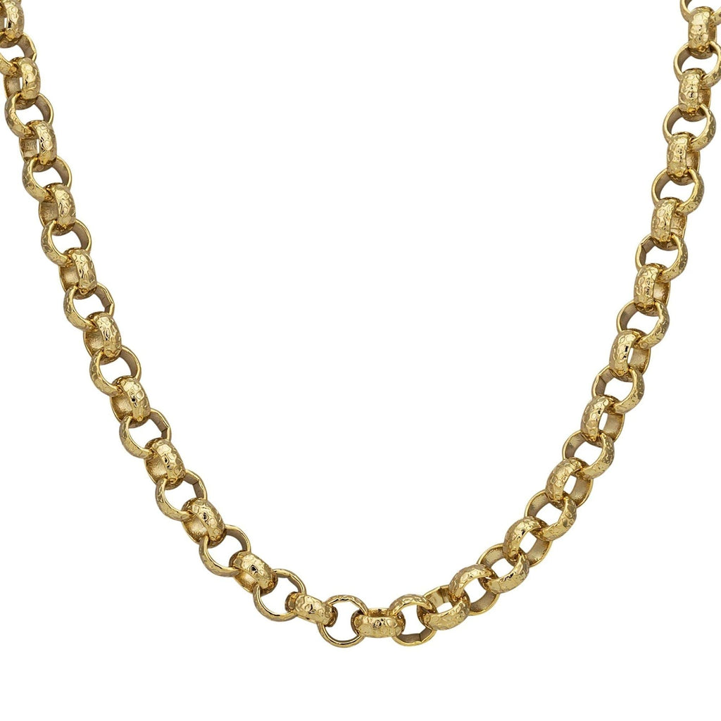 [Australia] - THE BLING KING 12mm/8mm Gold Belcher Chain Necklace - Real Gold Plated Jewellery - Diamond Cut Pattern Belcher Chain for Men & Women - Premium Chunky Chain Necklace - 16 to 36 Inch Long 12MM, 24-INCH NECKLACE 