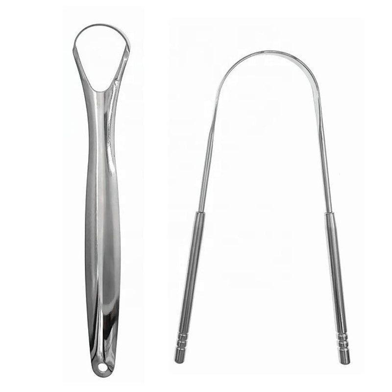 [Australia] - Tongue Scraper and Tongue Cleaner Metal Stainless Steel for Tounge and Fresh Breath Scraping Ayurvedic 2 Pack Set for Daily Fresh Breath and Hygiene 