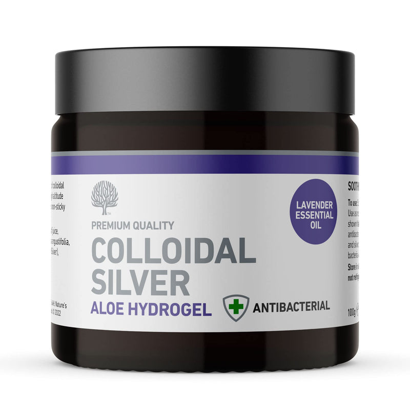 [Australia] - Nature's Greatest Secret Premium Quality Antibacterial Soothing Colloidal Silver Aloe Vera Hydrogel with Lavender Essential Oil 100g 