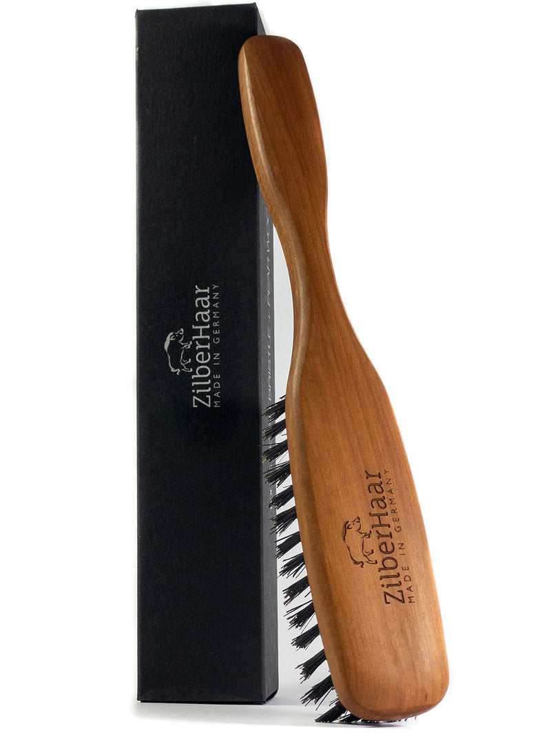 [Australia] - ZilberHaar Long Hair & Beard Brush - Soft 2nd Cut Boar Bristles - Perfect Skin Care for Men - Works with all Beard Balms and Beard Oils - Exfoliates Skin, Helps Softening and Conditioning Itchy Beards 