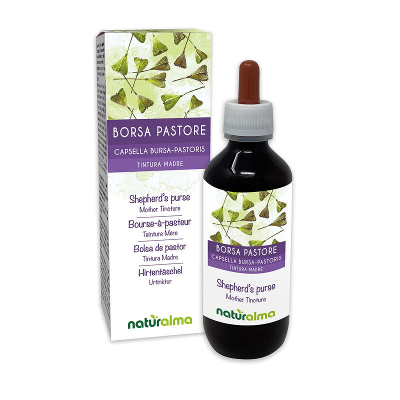 [Australia] - Shepherd’s Purse (Capsella Bursa-pastoris) herb Alcohol-Free Mother Tincture Naturalma | Liquid Extract Drops 200 ml | Food Supplement | Vegan 