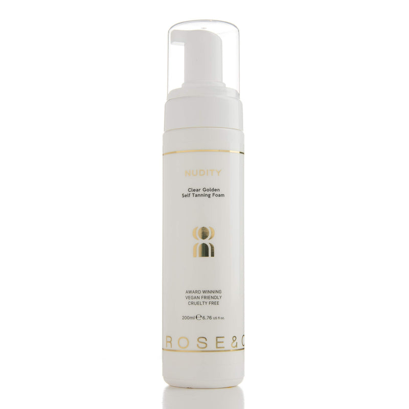 [Australia] - Rose & Caramel Nudity Clear Self Tanning Mousse 200ml. Clear Self Tanner, Skinkissed Golden Tan 