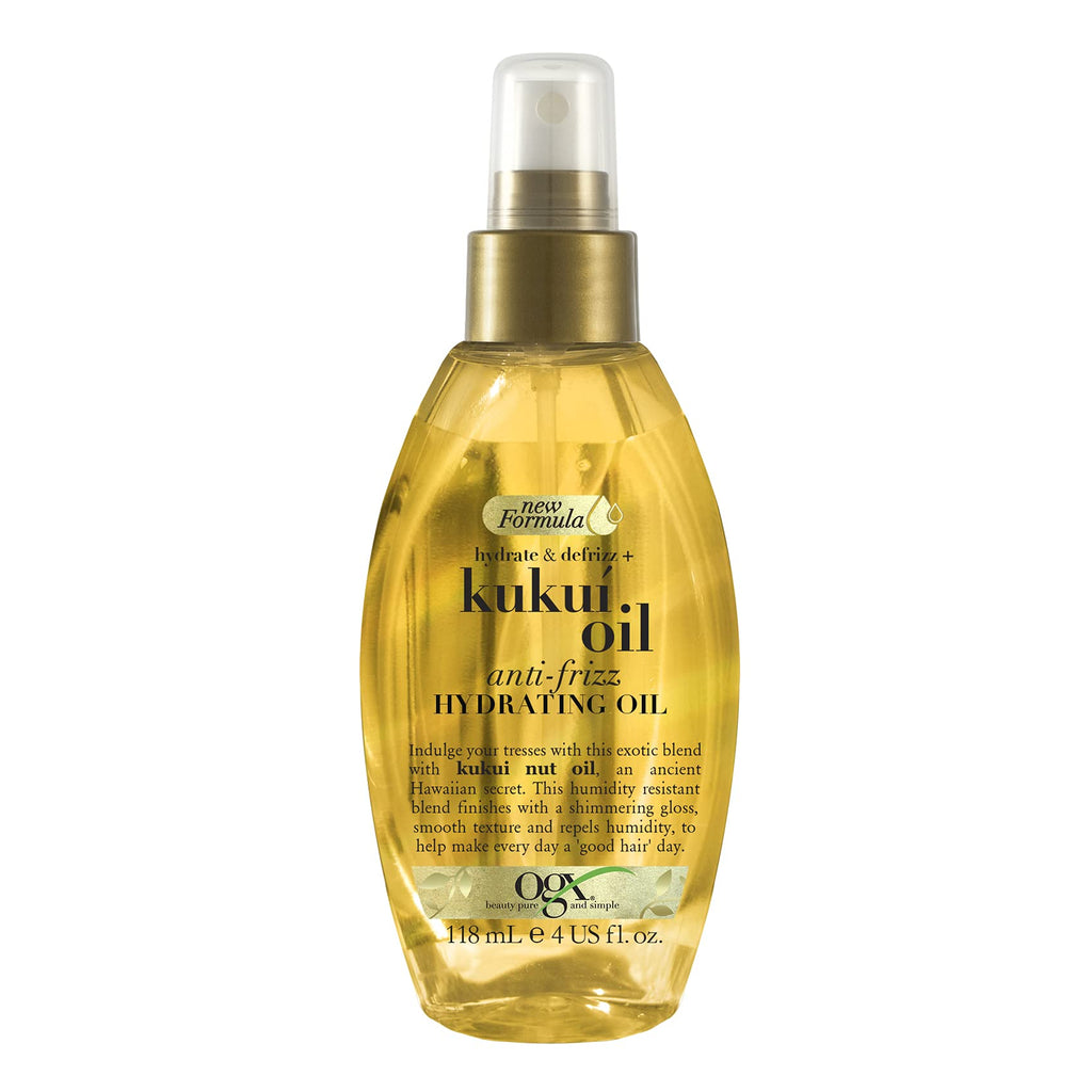 [Australia] - Ogx Kukui Oil Anti-Frizz Hydrating Hair Oil for Frizzy Hair, 118 ml Anti-Frizz Hydrating Oil 