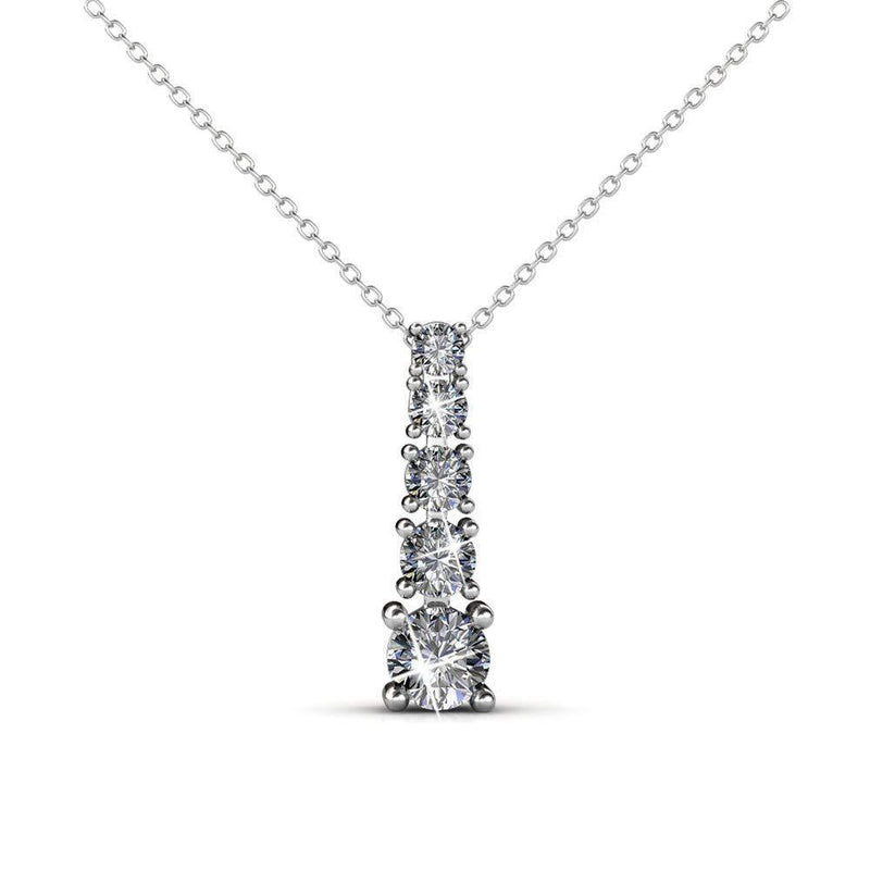 [Australia] - OPAZ Crystal Necklace For Women, Ladies Jewellery White Gold Plated Pendant With Swarovski® Crystals, Gift For Her With Bag & Box 
