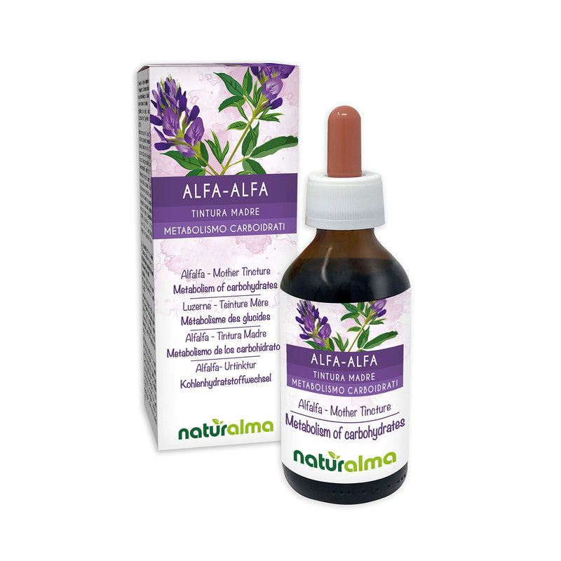 [Australia] - Alfalfa or Lucerne (Medicago Sativa) herb with Flowers Alcohol-Free Mother Tincture Naturalma | Rich in Natural Chlorophyll | Liquid Extract Drops 100 ml | Food Supplement | Vegan 100 ml (Pack of 1) 