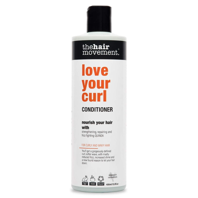 [Australia] - The Hair Movement - Love Your Curl Conditioner (400ml) - Define Curls, Reduce Frizz, Repair Damage - Cruelty-Free, Vegan, 100% Recycled UK Plastic 400 ml (Pack of 1) 