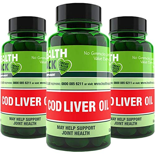 [Australia] - Cod Liver Oil 410mg 300 Capsules | High in Omega 3, Vitamins A & D Contributes Towards Normal Skin, Hair, Nails, Bones, Eyes, Teeth, Brain & Immune System… 