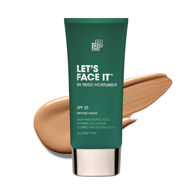 [Australia] - Shakeup Cosmetics - Let's Face It - BB Vegan Tinted Moisturiser For Men SPF 25, Cooling and Hydrating, 24 Hour Moisturisation, Makeup For Men (Bronze Shade) 50ml Bronze 
