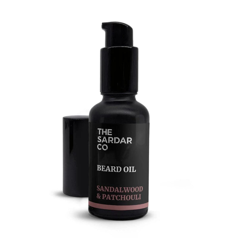 [Australia] - Sandalwood & Patchouli Beard Oil - Hydrate and Condition Your Beard - Organic Argan & Jojoba Oil Perfect For Beard Growth 
