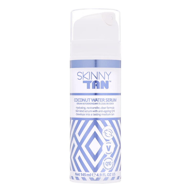 [Australia] - Skinny Tan Coconut Water Serum 145ml |Tanning Serum with Youth Boosting Q10 and Vitamin E | Instant Tan |Coconut And Vanilla Aroma| Cruelty Free & Vegan Skincare for Radiant Natural Glow 