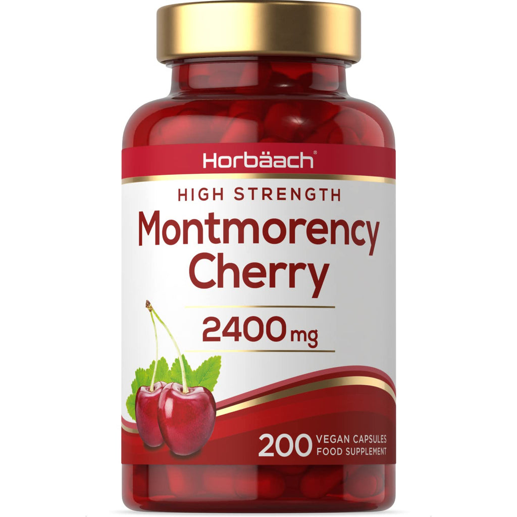 [Australia] - Montmorency Cherry Capsules 2400mg | 200 Count | Tart Cherry Extract | Vegan Concentrate | by Horbaach 200 Count (Pack of 1) 