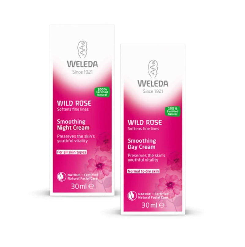 [Australia] - Weleda Organic Wild Rose Smoothing Natural Night Cream and Day Cream 30ml Set Day and Night Cream 