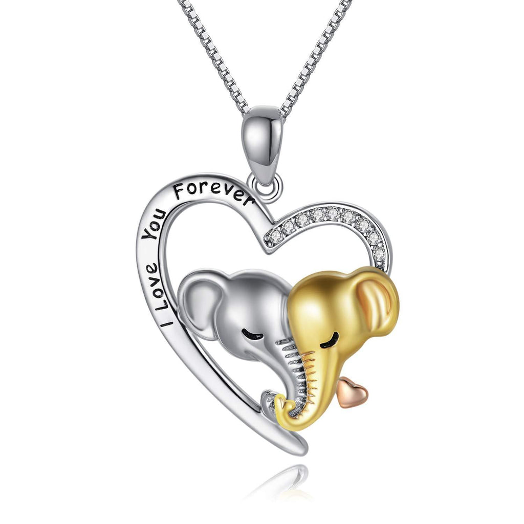 [Australia] - LONAGO 925 Sterling Silver Cute Animal Pendant Necklace Panda Elephant Unicorn Necklace Jewelry for Women 