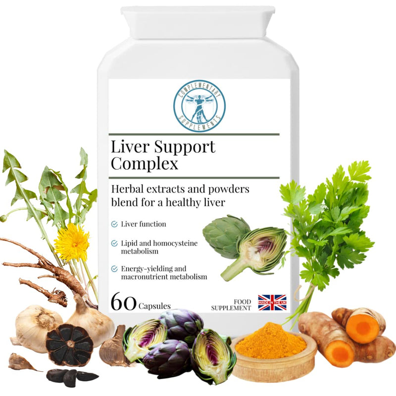 [Australia] - Complementary Supplements | Liver Support Complex | Liver and Gallbladder Support Formula | Traditional Herbal Blend with Added Nutrients | Artichoke | Liquorice | Dandelion | Burdock | 60 Capsules 