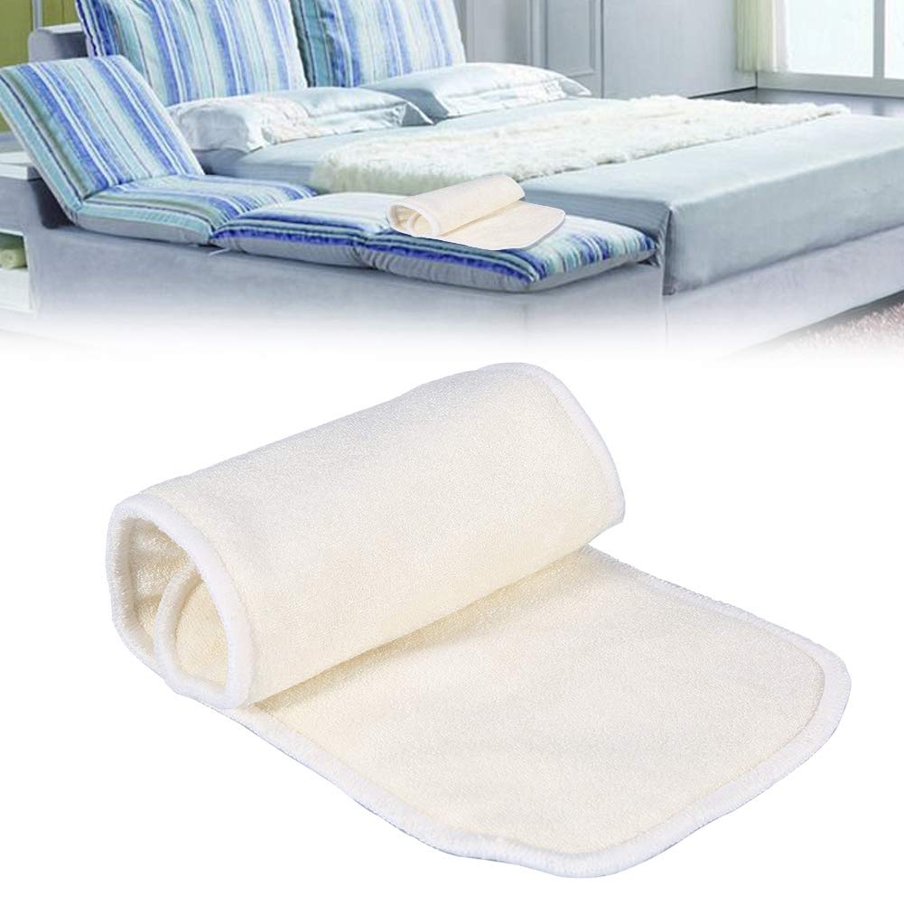 [Australia] - Fiber Diaper, Adult Incontinence Diaper Insert Pad 4 Layer Bamboo Fiber Anti-leakage Reusable Diaper Insert for Family and Care Staff 