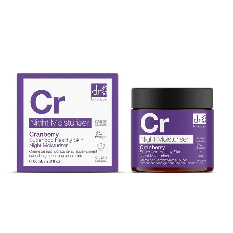[Australia] - Dr Botanicals Superfood Healthy Skin Moisturiser, 60ml, Cranberry & Juniper (Night) 60 ml (Pack of 1) 