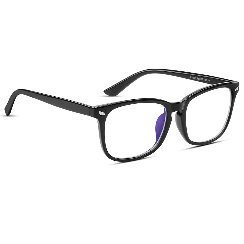 [Australia] - COOLOO Blue Light Blocking Glasses for Anti Headache and Eyes Strain Super Light Weight Computer Gaming Glasses Fashion Accessories，Unisex for Women and Men 01.black 