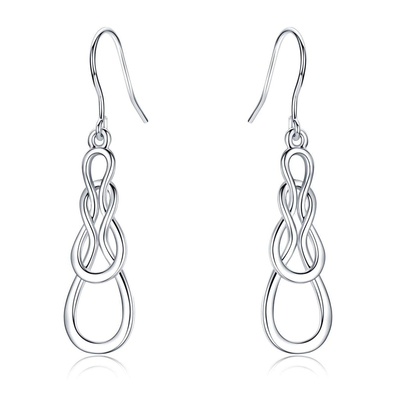 [Australia] - Silver Earrings for Women, 925 Sterling Silver Celtic Drop Earrings Jewellery Gifts for Mother Wife & Girlfriend 