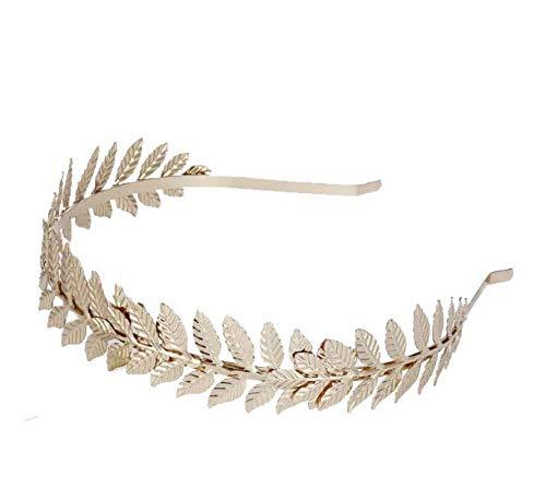[Australia] - SZETOSY Leaf Bridal Headband - GOODCHANCEUK Roman Goddess Headband Wedding Accessories for Wedding, Party, Dancing Party, Fashion Show Golden 