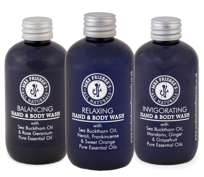 [Australia] - Aromatherapy Hand & Body Wash Collection by Mrs Frisbee's All Naturals (Set of 3) Natural/Vegan 