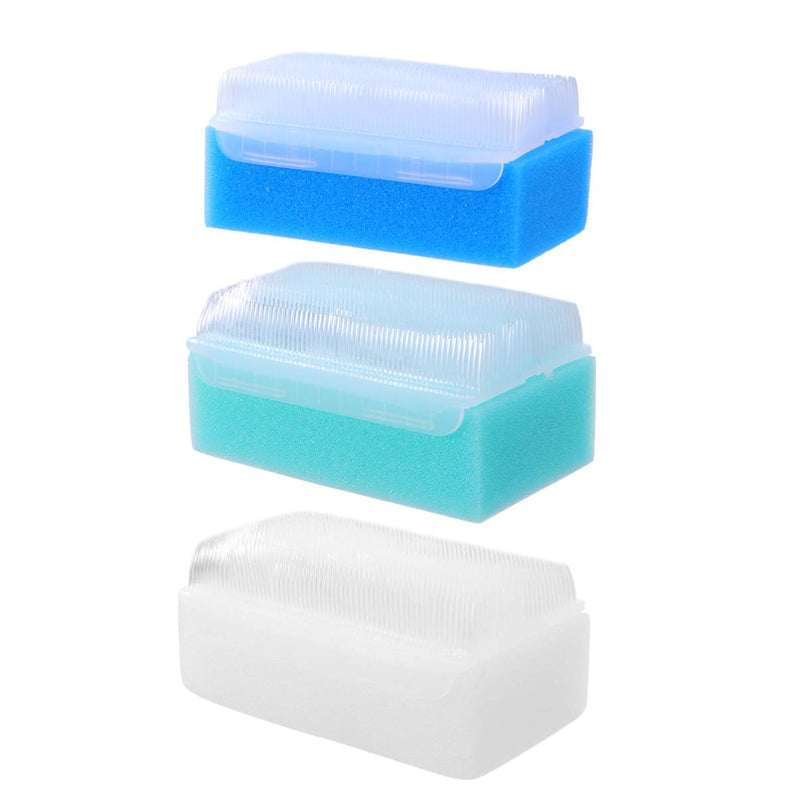 [Australia] - HEALLILY 3pcs Sensory Brush Sensory Processing Disorder ToddlerAutism Sponge Brush Infant Hair Scalp Brush Surgical Hands Scrub Brush 