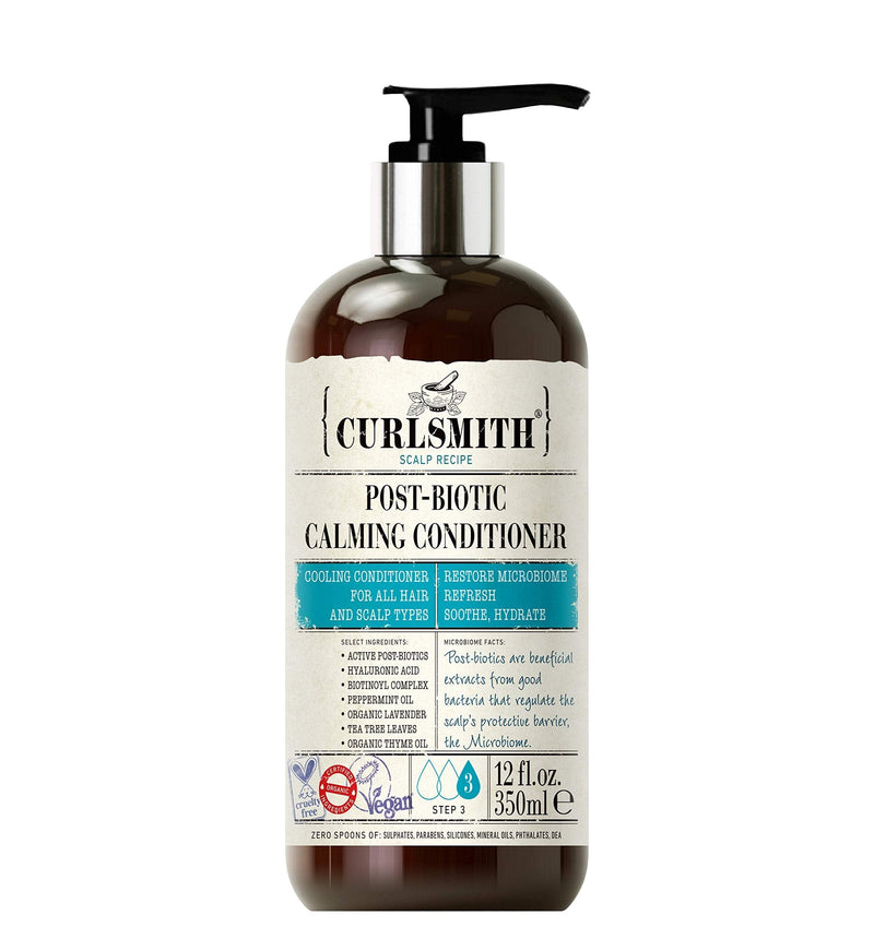 [Australia] - Curlsmith - Post-Biotic Calming Conditioner - Vegan Cooling Rinse-Out Conditioner for any Hair Type, Scalp Soothing (355ml) 