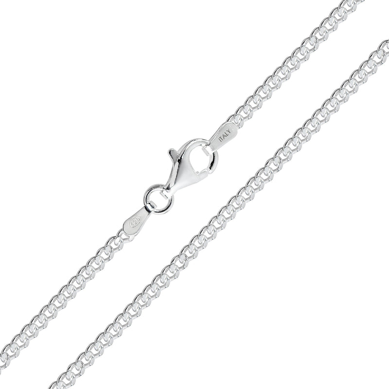 [Australia] - The Chain Company - Sterling Silver 18" Inch 2.0mm Thick Italian Curb Chain Necklace 20.0 Inches 