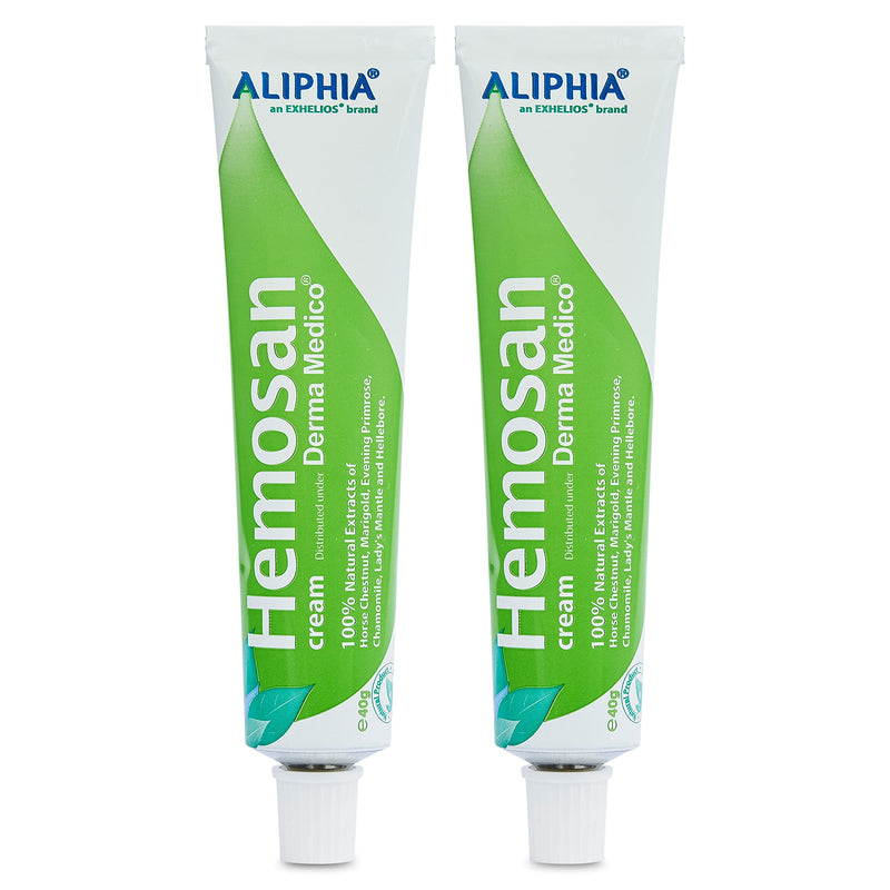 [Australia] - Derma Medico HEMOSAN Hemorrhoid Creams 2 Pack, Fast Pain Relief Piles Treatment Strong Anal Haemorrhoid Cream Fissure Anal Eczemas Pruritus ANI, 100% Natural Plant Extracts Pile Oinment Paraben Free 