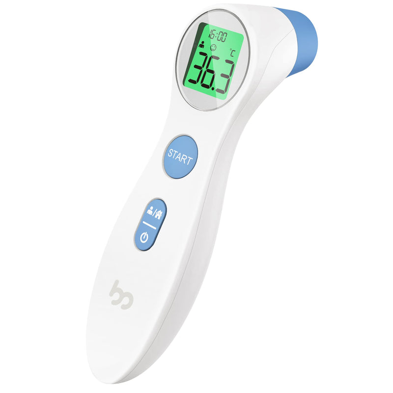 [Australia] - Femometer Forehead Thermometer for Adults Kids, Non Contact Infrared Thermometer, Digital Baby Thermometers Body Temperature Thermometer (White) White 