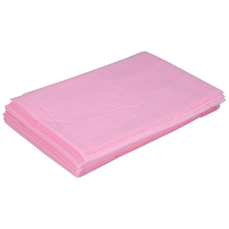 [Australia] - Pack of 10 Disposable Fitted Massage Table Sheets - Non-Woven Disposable Waterproof Bed Sheets, Perfect for Doctors' Offices, Spas, and Portable Massage Tables(pink) pink 