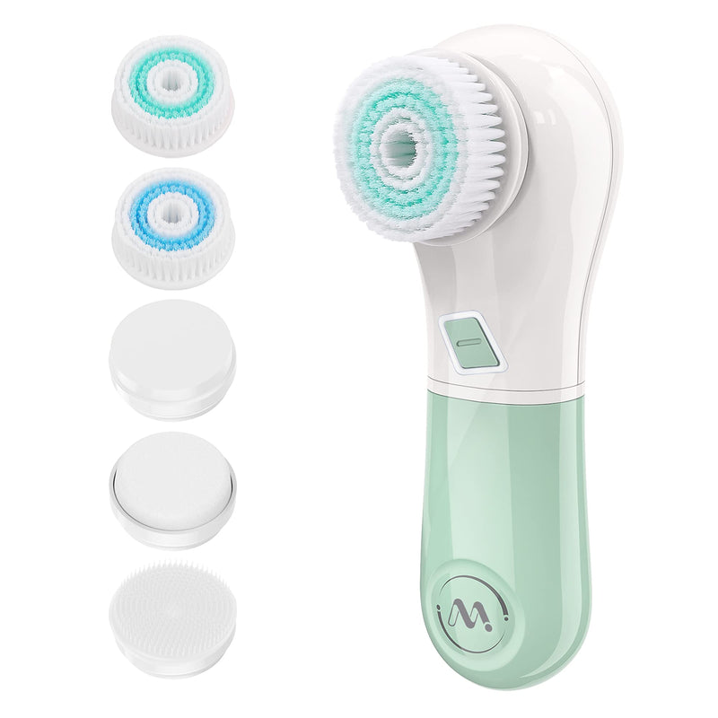 [Australia] - Misiki Facial Cleansing Brush, Electric Face Cleansing Brush with 5 Brush Heads, IPX7 Waterproof Facial Spin Brush for Deep Cleansing, Exfoliating, Removing Blackhead and Massaging 