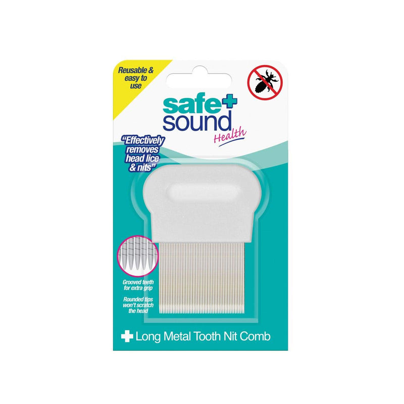 [Australia] - Safe & Sound Metal Long Tooth Reusable Comb for Wet Combing Removal of Head Lice and Nits, 0.03 kg,SA2768 