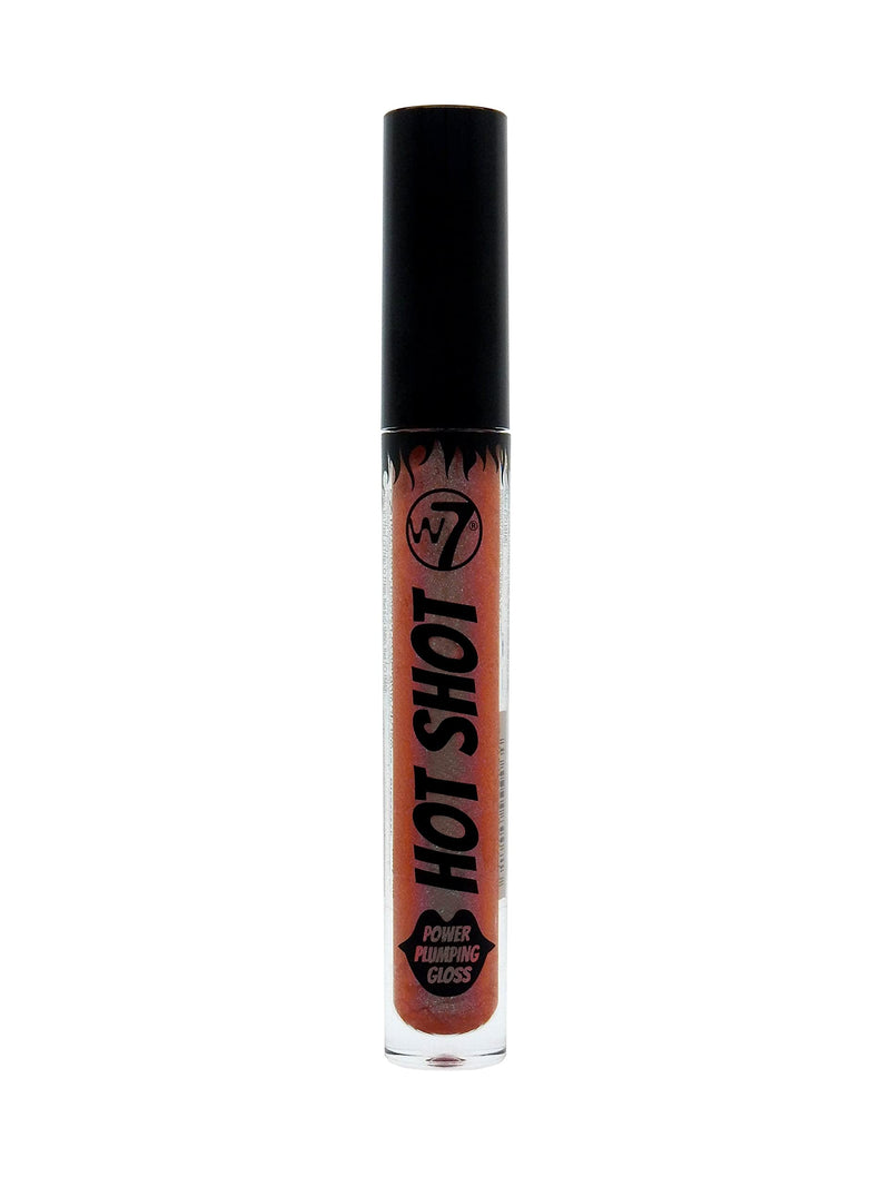 [Australia] - W7 Hot Shot Plumping Gloss - Enhancing Plump Effect For Fuller Lips - Pigmented Colour, High Shine Finish - Shade: Brown Red 