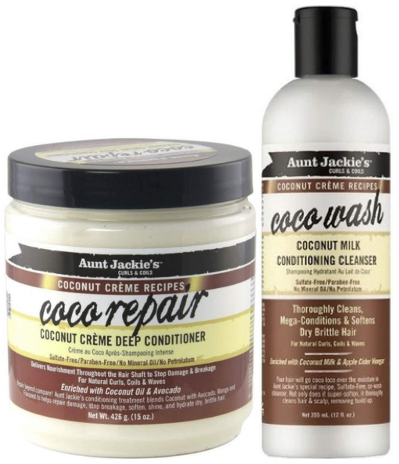 [Australia] - Aunt Jackie's Coco Repair 426g & Coco Wash 355ml 
