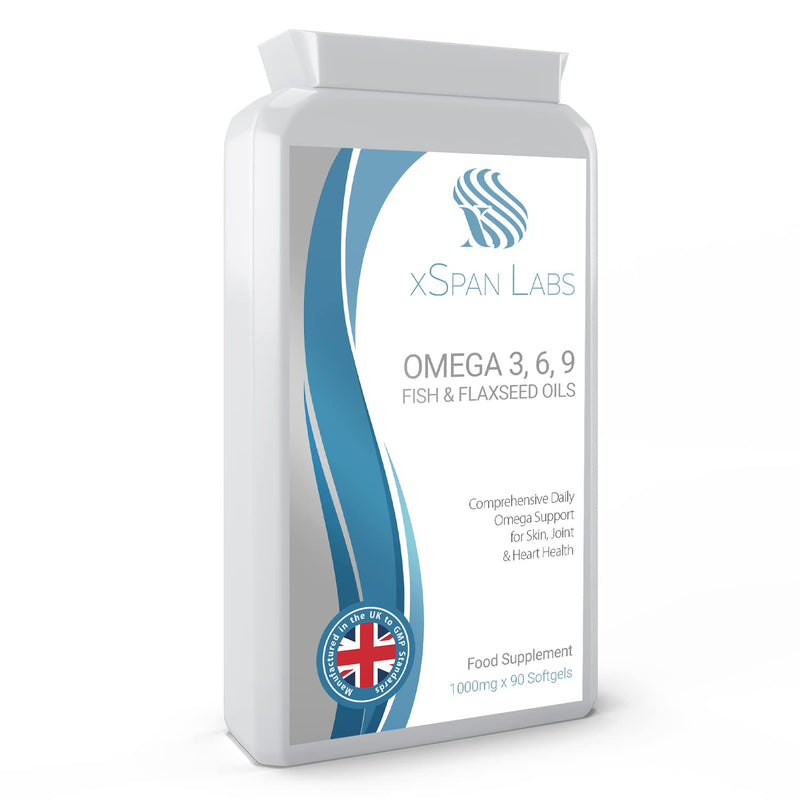 [Australia] - Omega Balanced 3, 6 & 9 Fish & Flaxseed Oil 1000mg, 90 Capsules - High Strength EPA, DHA, ALA & LA Formula with Added Vitamin E in Easy to Swallow softgel Capsules 