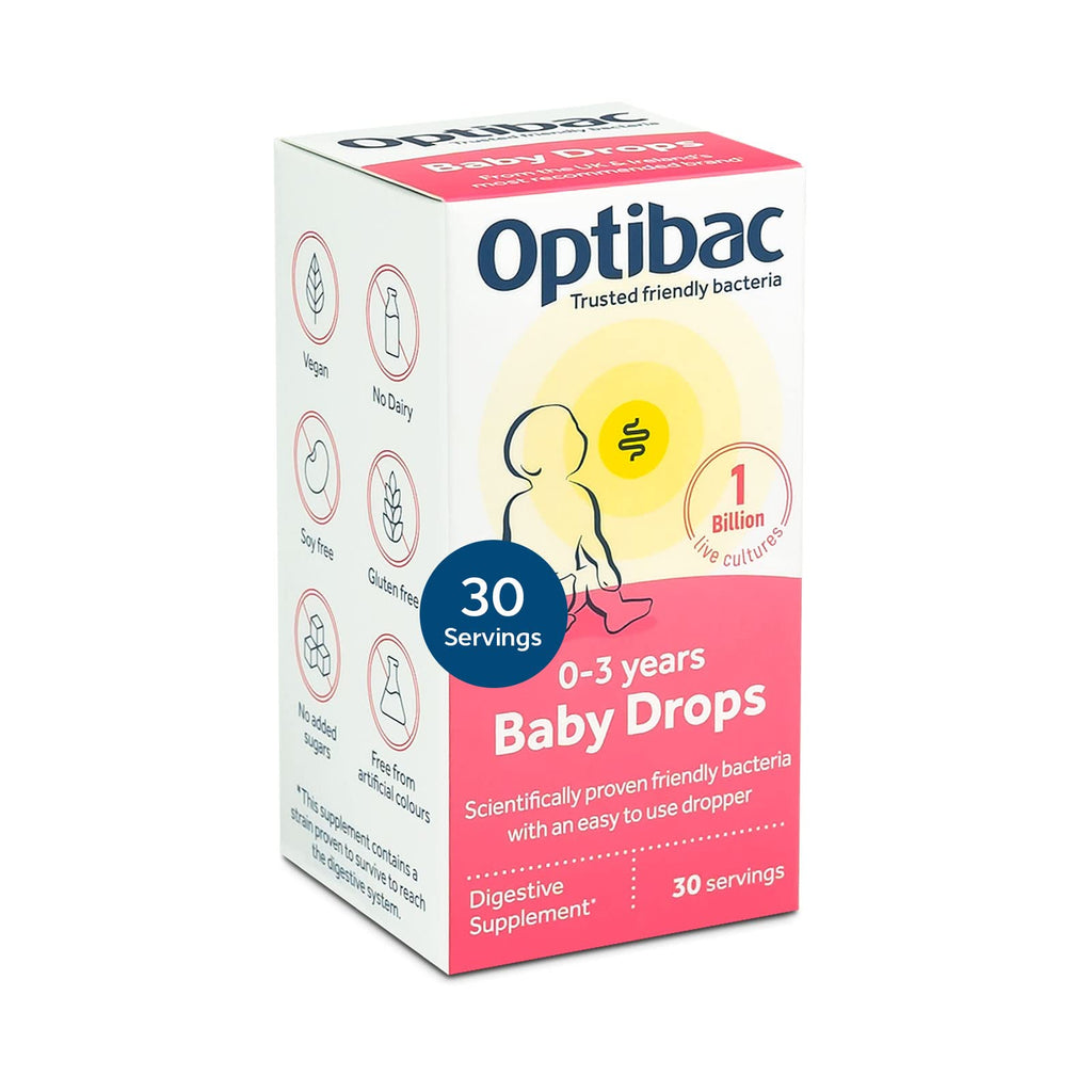 [Australia] - Optibac Probiotics Baby Drops - Vegan Digestive Supplement for Newborn Babies & Infants, 1 Billion Bacterial Cultures - 30 Day Supply 