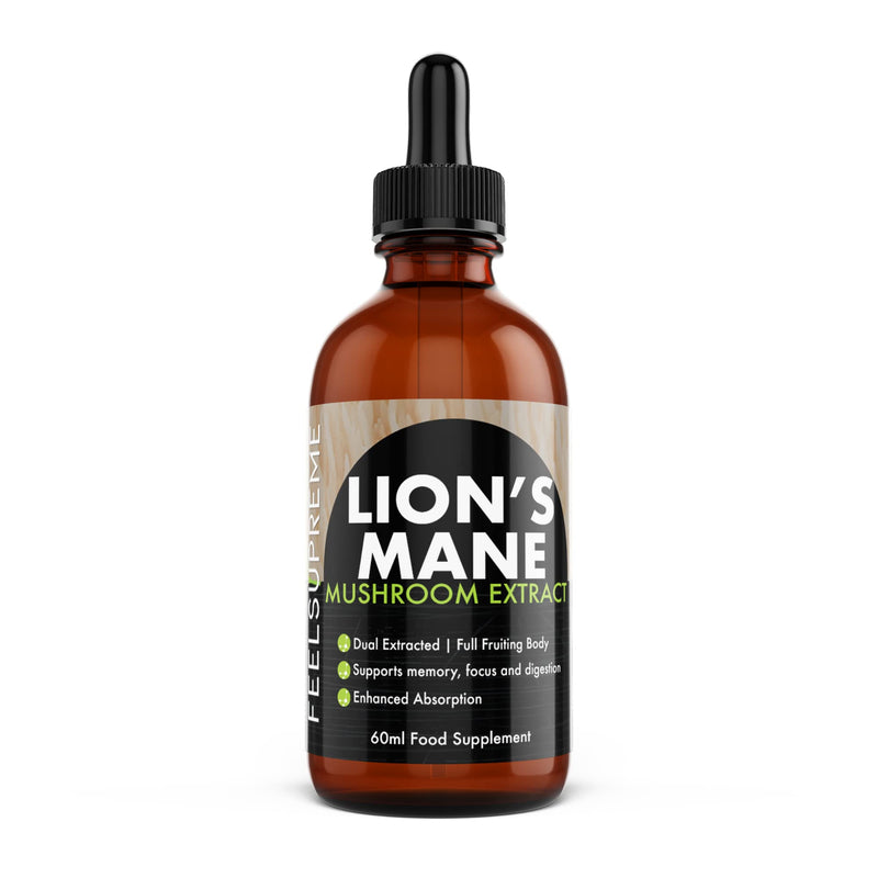 [Australia] - Lions Mane Supplement Mushroom Extract (60ml) High Strength 10:1(15,000mg) Whole Fruiting Body Focus Memory Sleep Brain Health More Easily Absorbed Than Capsules or Powder 
