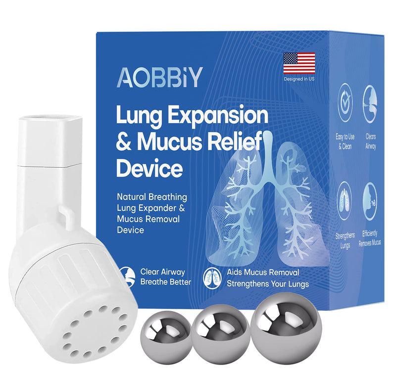 [Australia] - Aobbiy Lung Expansion, Mucus Relief Device, Hand-Held Breathing Trainers - OPEP Therapy, Drug-Free - Helps Open Airways, Remove Mucus Effectively. Stronger & Healthier Lungs and Airway, Easy to Use 