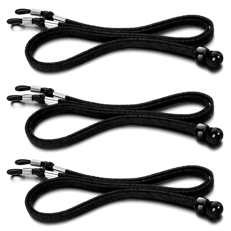 [Australia] - 3Pcs Eyeglasses Straps Chain, PU Leather Non-Slip Spectacles Cord Retainer Lanyard 