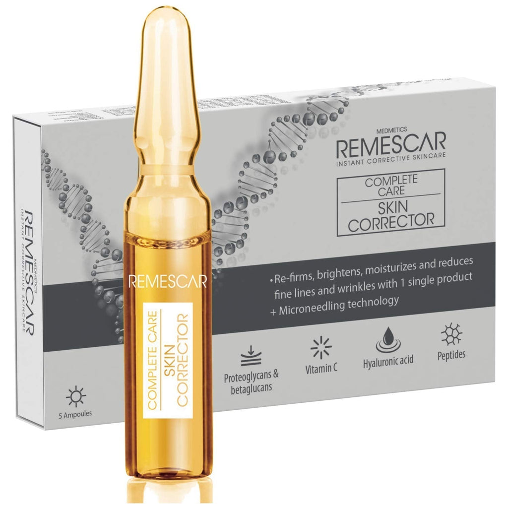 [Australia] - Remescar Day Time Skin Corrector - Complete Care - Re-Firms, Brightens, Moisturises and Reduces Fine Lines - With Peptides, Vitamin C, Proteoglycans, Beta-Glucans and Hyaluronic Acid - 5 Ampoules 