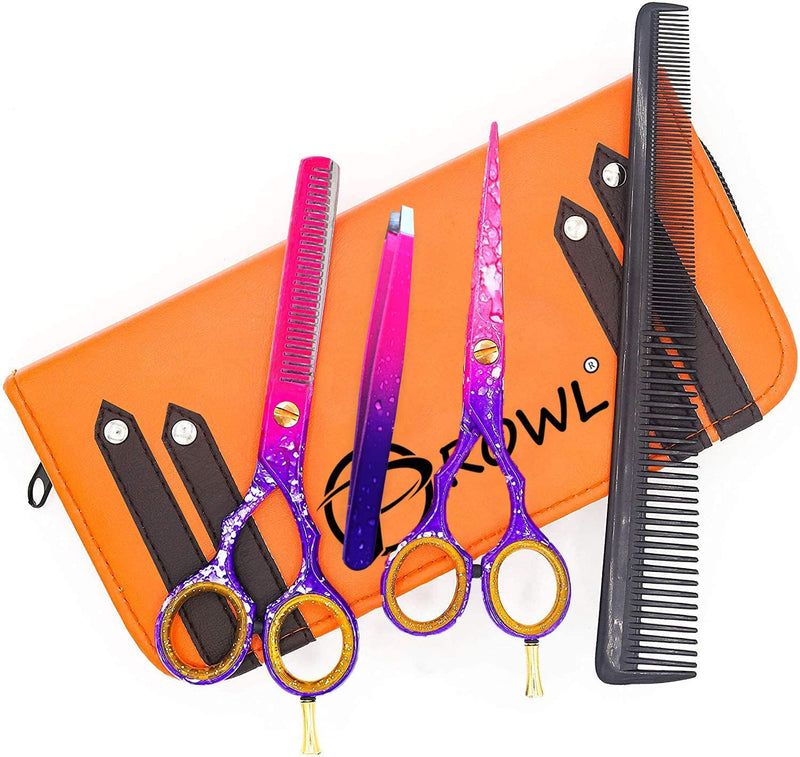 [Australia] - PROWL Hairdressing Scissors Set 5.5" Professional Hair Scissors & Thinning Scissors Kit, Hairdressing Scissors for Men Women Kids Pets Home Salon Barber 