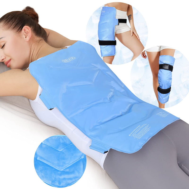 [Australia] - REVIX Full Back Ice Pack for Injuries Reusable Large Gel Ice Wrap for Back Pain Relief from Swelling, Bruises & Sprains by Cold Compression Therapy, XXL 