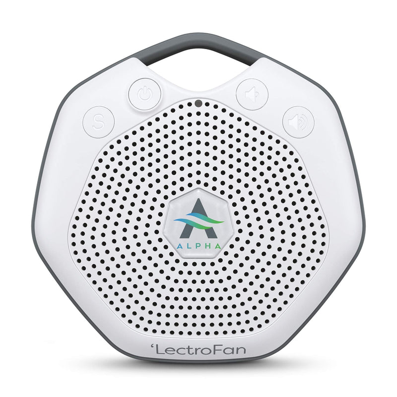 [Australia] - Adaptive Sound Technologies LectroFan Alpha Non-Looping Sleep Sound Machine for Babies Toddlers and Adults, Alpha White Travel 