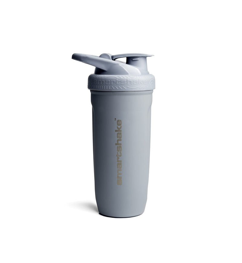 [Australia] - Smartshake Protein Shake Bottles – Reforce Stainless Steel 900ml Shaker Cups for Protein Shakes Workout Bottle Smart Metal Shakers Mixer Cup, Grey Gray 