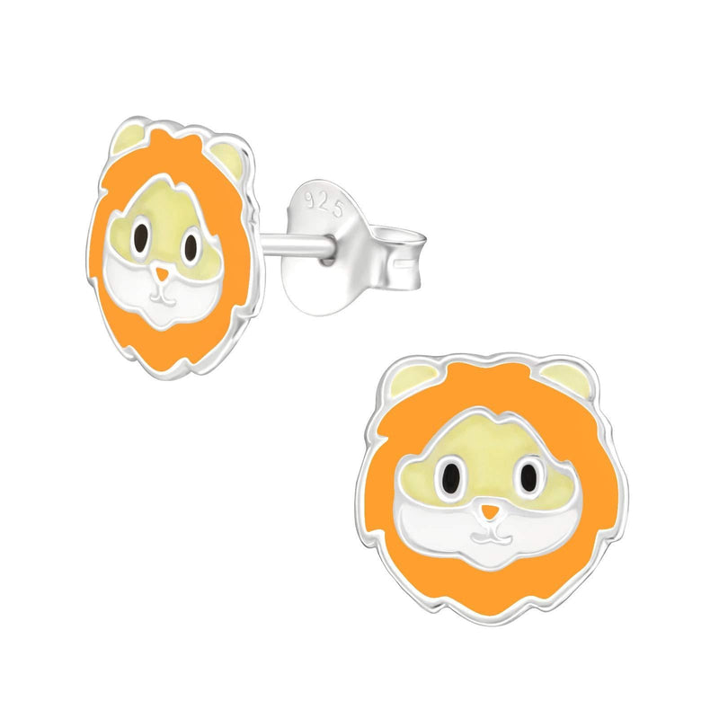 [Australia] - The Rose & Silver Company Women 925 Sterling Silver Lion Stud Earrings 