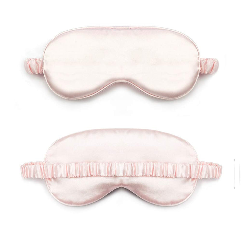 [Australia] - YouCut Sleep Eye Mask with Elastic Strap Headband, Lightweight Comfortable Soft Silk Like for Men Women Traveling (Light Pink) Light Pink 