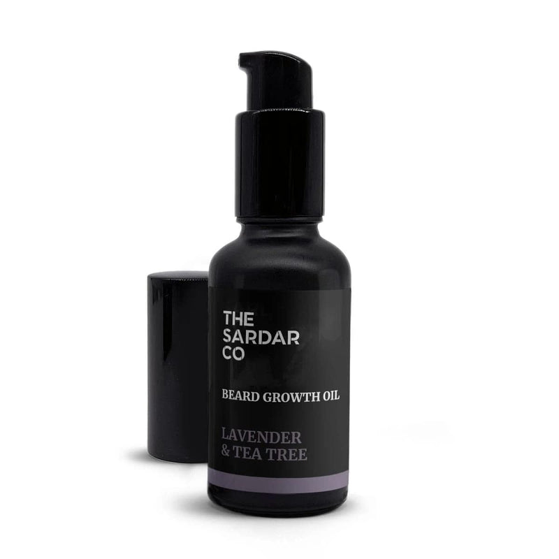 [Australia] - Beard Growth Oil with Caffeine | Lavender & Tea Tree Beard Oil | Natural Beard Oil for Men with Argan, Jojoba | Beard Softener & Beard Moisturiser | 30ml 