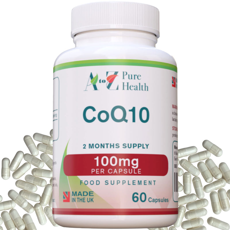[Australia] - A to Z Pure Health Coq10 100Mg | Co Enzyme Q10 60 Capsules (2 Months' Supply) | Support for Cardiovascular Health & Immune System, 200 g 